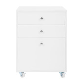Temple &amp; Webster White Twin Lakes 3 Drawer Filing Cabinet