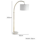 Temple &amp; Webster 203cm Lorah Arc Floor Lamp