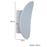 Temple &amp; Webster White Hollis Aluminium LED Wall Light