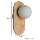 Temple &amp; Webster Natural Kye Travertine Wall Light