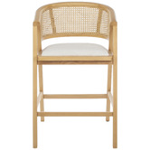 Temple &amp; Webster 65cm Shun Rattan &amp; Beech Wood Bar Stool