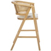 Temple &amp; Webster 65cm Shun Rattan &amp; Beech Wood Bar Stool
