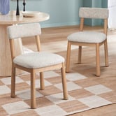 Temple &amp; Webster Theo Beech Wood Dining Chairs