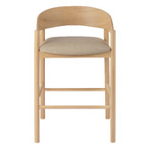 Temple &amp; Webster 64.5cm Mattia Curved Back Solid Bar Stool