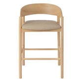 Temple &amp; Webster 67cm Mattia Curved Back Solid Bar Stool