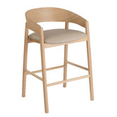 Temple &amp; Webster 64.5cm Mattia Curved Back Solid Bar Stool