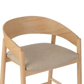 Temple &amp; Webster 67cm Mattia Curved Back Solid Bar Stool