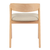 Temple &amp; Webster Mattia Curved Back Solid Beech Wood Dining Chair