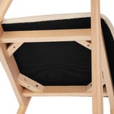 Temple &amp; Webster Mattia Curved Back Solid Beech Wood Dining Chair