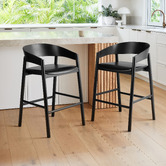 Temple &amp; Webster 66cm Mattia Beech Wood Bar Stool