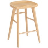 Temple &amp; Webster 66cm Sella Beech Wood Bar Stool