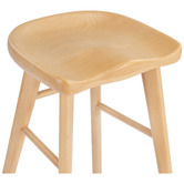 Temple &amp; Webster 66cm Sella Beech Wood Bar Stool