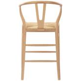 Temple &amp; Webster 66cm Hans Wegner Wishbone Replica Solid Beech Wood Bar Stool