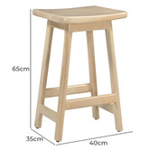 Temple &amp; Webster 65cm Nisha Mango Wood Bar Stool
