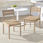 Temple &amp; Webster Palm Timber Outdoor Dining Chairs