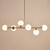 Temple &amp; Webster Remy Frosted Glass 6 Light Pendant