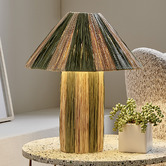 Temple &amp; Webster Kali Raffia Table Lamp