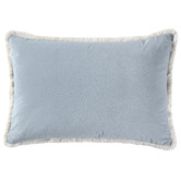 Temple &amp; Webster Orlena Fringed Rectangular Velvet Cushion