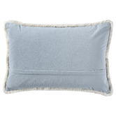 Temple &amp; Webster Orlena Fringed Rectangular Velvet Cushion