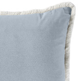 Temple &amp; Webster Orlena Fringed Rectangular Velvet Cushion