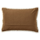 Temple &amp; Webster Orlena Fringed Rectangular Velvet Cushion