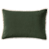 Temple &amp; Webster Orlena Fringed Rectangular Velvet Cushion