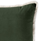 Temple &amp; Webster Orlena Fringed Rectangular Velvet Cushion