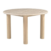 Temple &amp; Webster Asha Mango Wood &amp; Travertine Dining Table
