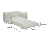 Temple &amp; Webster Aldo 1.5 Seater Oversized Single Boucle Sofa Bed