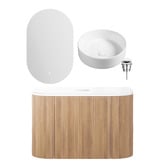Temple &amp; Webster Nomad II 750mm Vanity Package with Oval LED Mirror