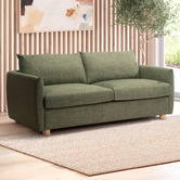 Temple &amp; Webster Henry Premium 3 Seater Queen Chenille Sofa Bed