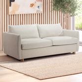 Temple &amp; Webster Henry Premium 3 Seater Queen Chenille Sofa Bed