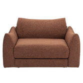 Temple &amp; Webster Aldo 1.5 Seater Oversized Single Boucle Sofa Bed