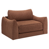 Temple &amp; Webster Aldo 1.5 Seater Oversized Single Boucle Sofa Bed
