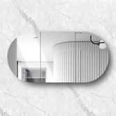 Temple &amp; Webster Belmont II 1200mm Double Vanity Package with Oval Shaving Cabinet