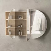 Temple &amp; Webster Belmont II 1200mm Double Vanity Package with Oval Shaving Cabinet
