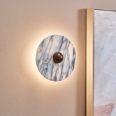Temple &amp; Webster Hector Marble LED Wall Sconce