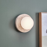 Temple &amp; Webster Hayes Travertine-look Wall Sconce