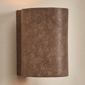 Temple &amp; Webster Lena Travertine-look Wall Sconce