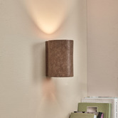 Temple &amp; Webster Lena Travertine-look Wall Sconce