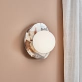 Temple &amp; Webster Terra Calacatta Viola Marble Wall Sconce