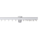Temple &amp; Webster Stella S-Fold Curtain Track &amp; Hooks Set