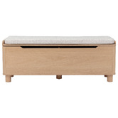 Temple &amp; Webster Rupert Boucle Storage Ottoman Bench