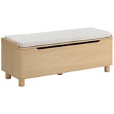 Temple &amp; Webster Rupert Boucle Storage Ottoman Bench