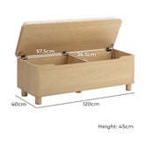 Temple &amp; Webster Rupert Boucle Storage Ottoman Bench