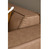 Temple &amp; Webster Russo 3 Seater Faux Leather Sofa