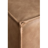 Temple &amp; Webster Russo 3 Seater Faux Leather Sofa &amp; Ottoman Set