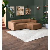Temple &amp; Webster Russo 3 Seater Faux Leather Sofa
