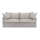 Temple &amp; Webster Softy Premium 3 Seater Queen Slipcover Sofa Bed
