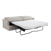 Temple &amp; Webster Softy Premium 3 Seater Queen Slipcover Sofa Bed